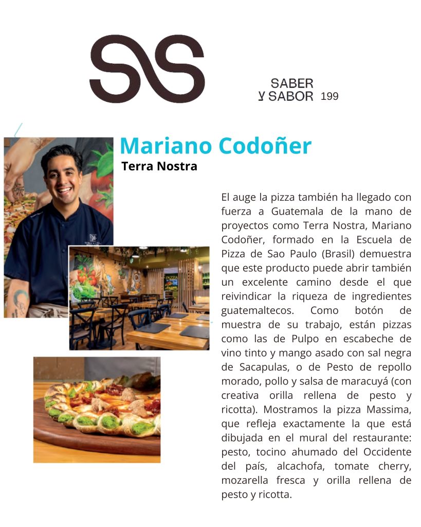 Publicación en Saber y Sabor sobre Mariano Codoñer