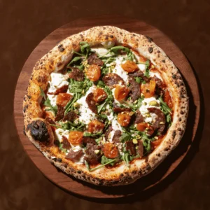 Pizza de Salami y stracciatella Terra Nostra